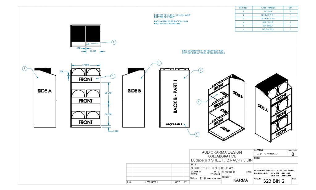 Record Bin From single 4 x 8 Sheet of Plywood Plans Audiokarma Home